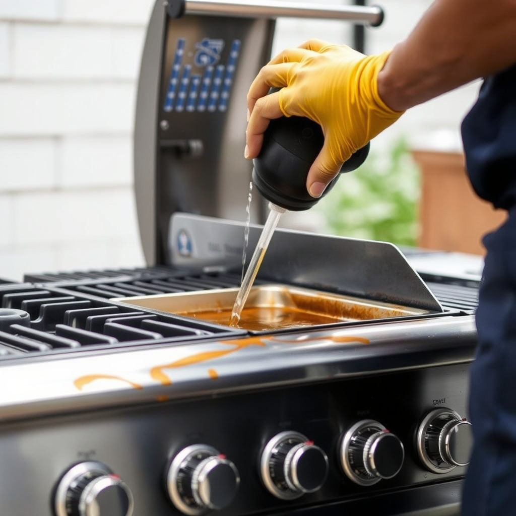 Handling the Grease Tray and Exterior Surfaces