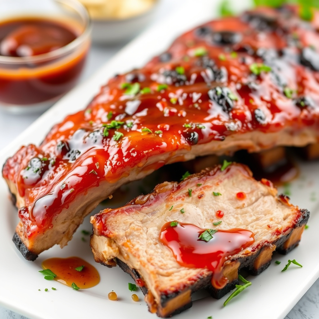 Finishing and Serving Grilled Ribs