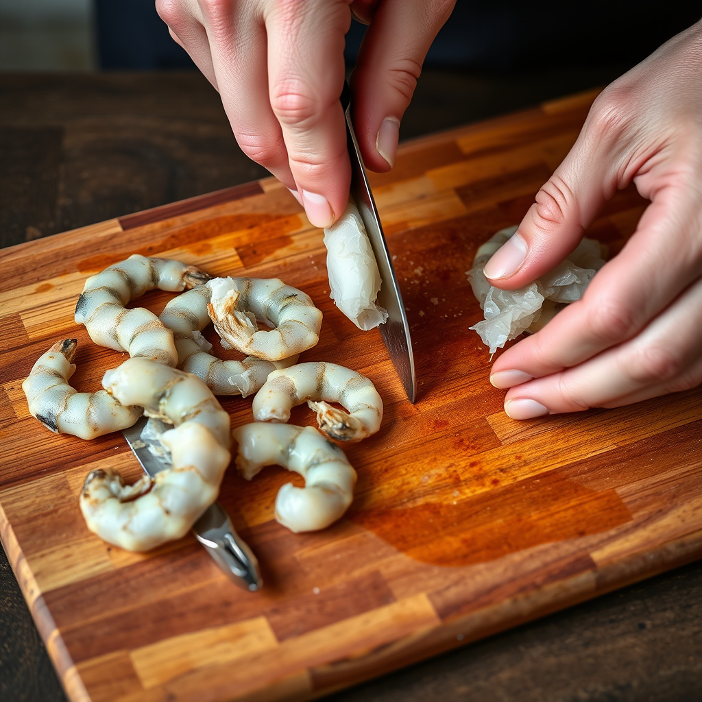 Preparing Shrimp for Grilling