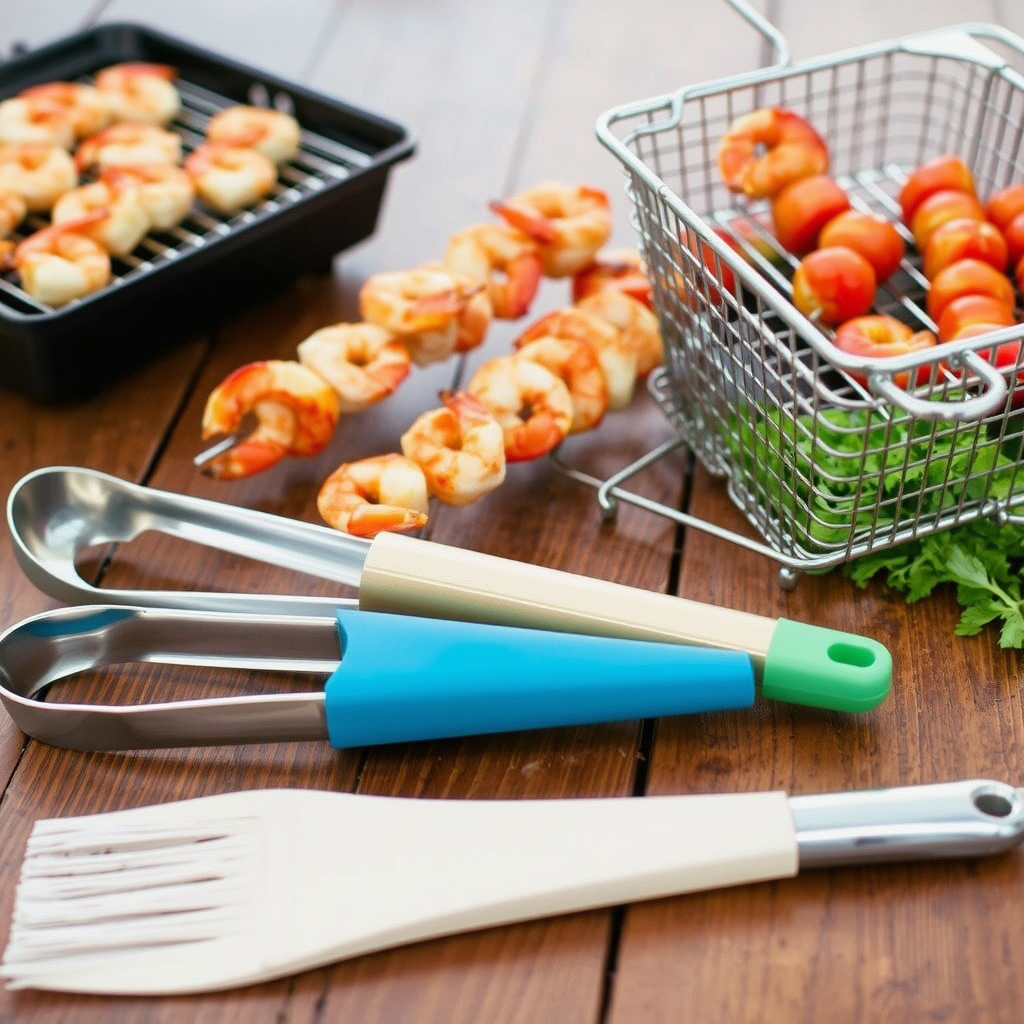 Tools and Accessories to Simplify Shrimp Grilling