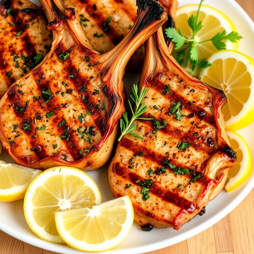 Resting and Serving Grilled Pork Chops