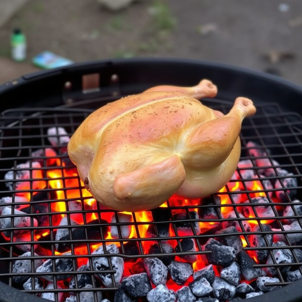Grill Setup for Perfect Whole Chicken Cooking