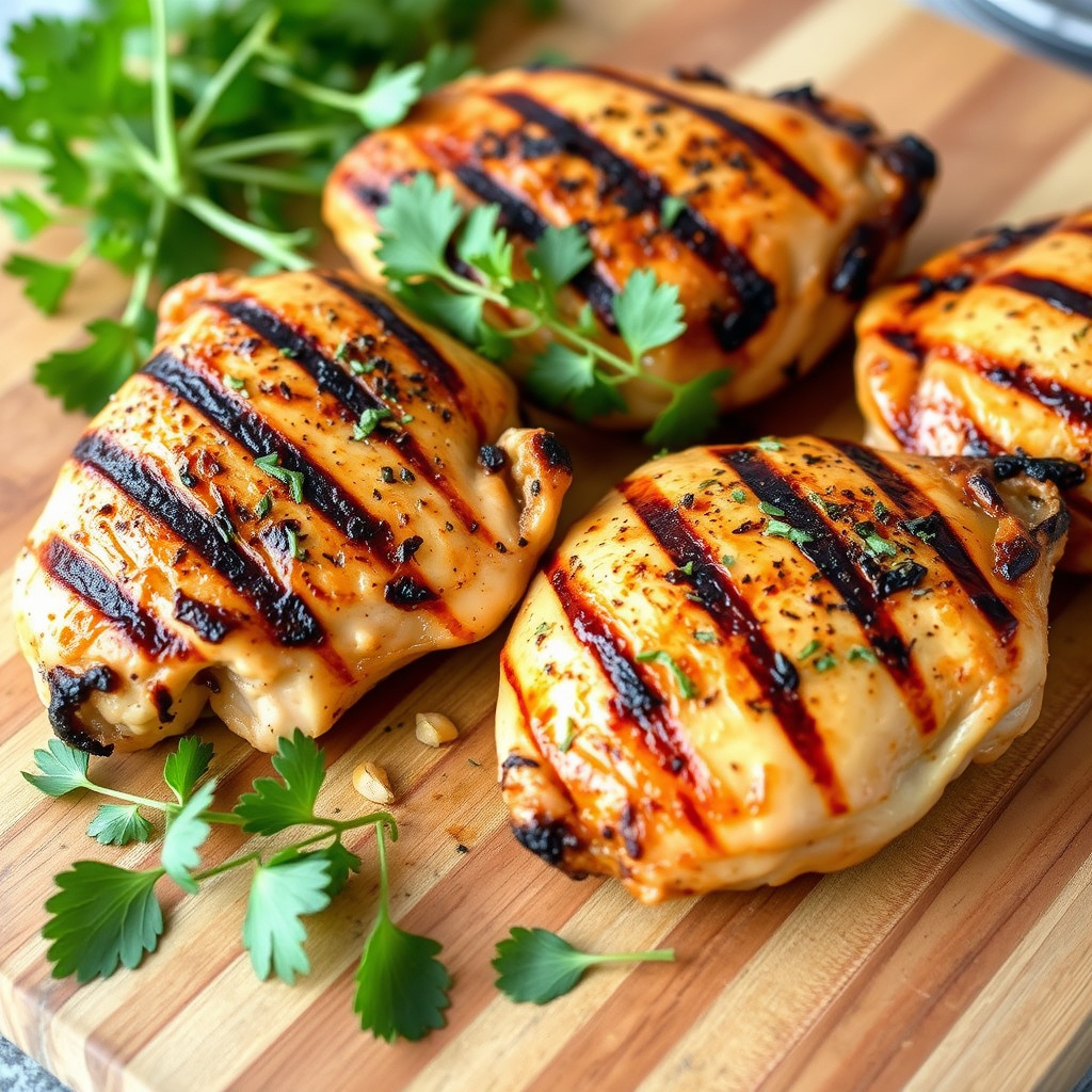 Serving and Resting Grilled Chicken Thighs