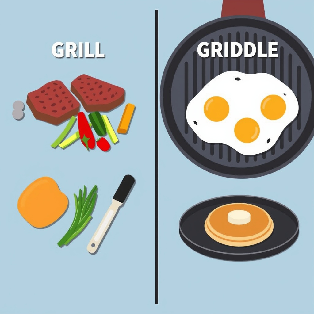 Understanding the Difference Between a Grill and a Griddle 4 Typical Cooking Applications