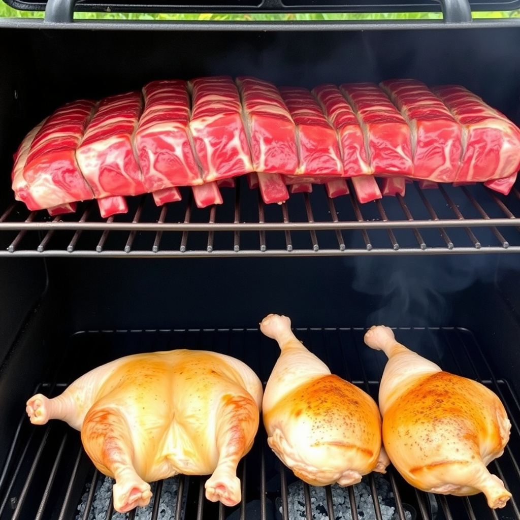 Preparing and Placing Food in the Smoker