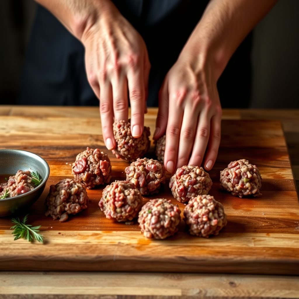 Preparing and Forming the Patties for Smash Burgers