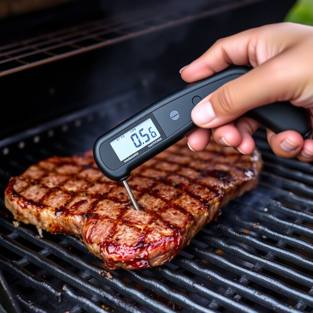 How to Use a Meat Thermometer to Check Steak Internal Temperature