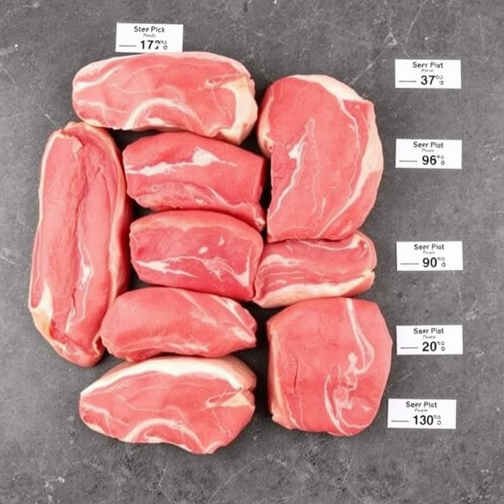 Recommended Internal Temps for Various Pork Cuts